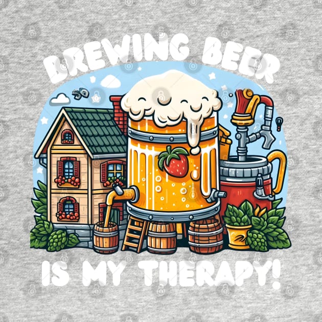 Home Brewing Beer is my therapy, Craft beer Brewing by MugMusewear